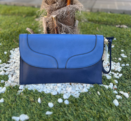 Bolso bandolera-cartera azul